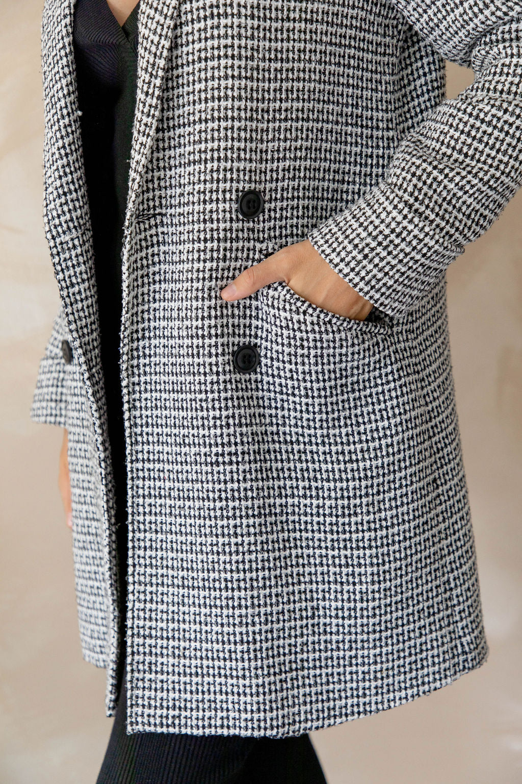 Valentina Coat - Black and White