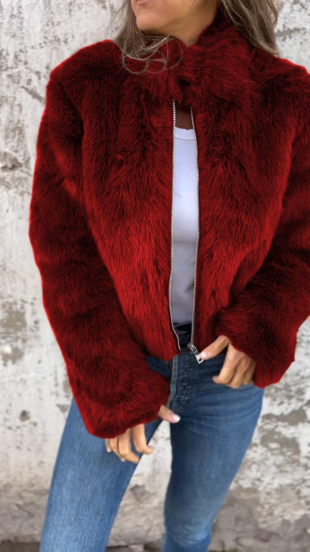 Mercy Faux Fur Jacket – Luxe Winter Glam Look