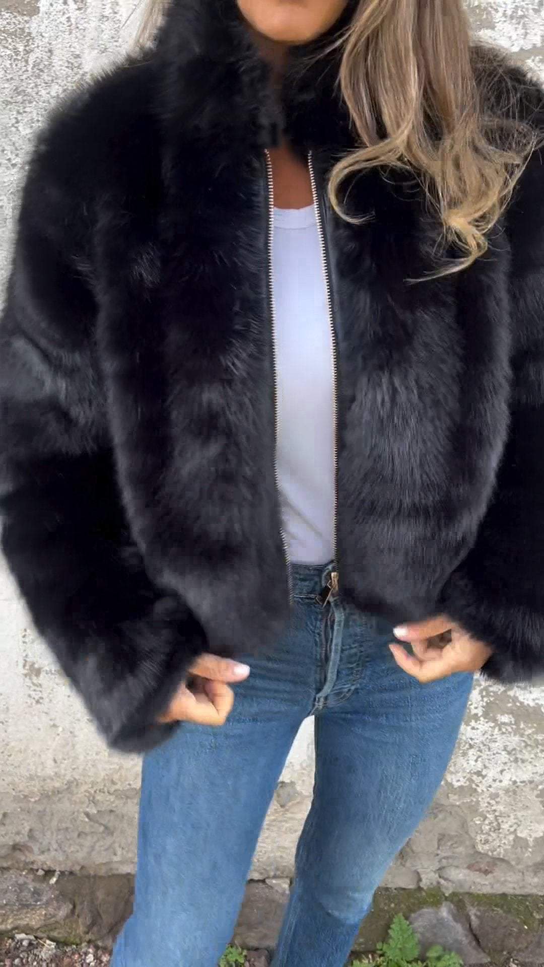 Mercy Faux Fur Jacket – Luxe Winter Glam Look