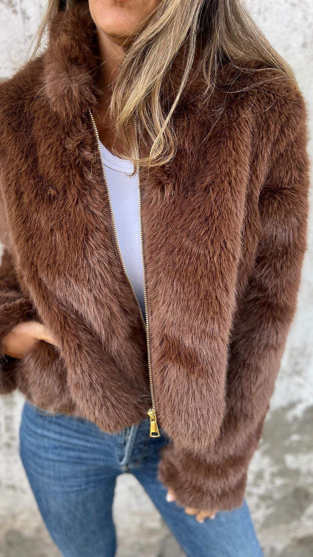 Mercy Faux Fur Jacket – Luxe Winter Glam Look