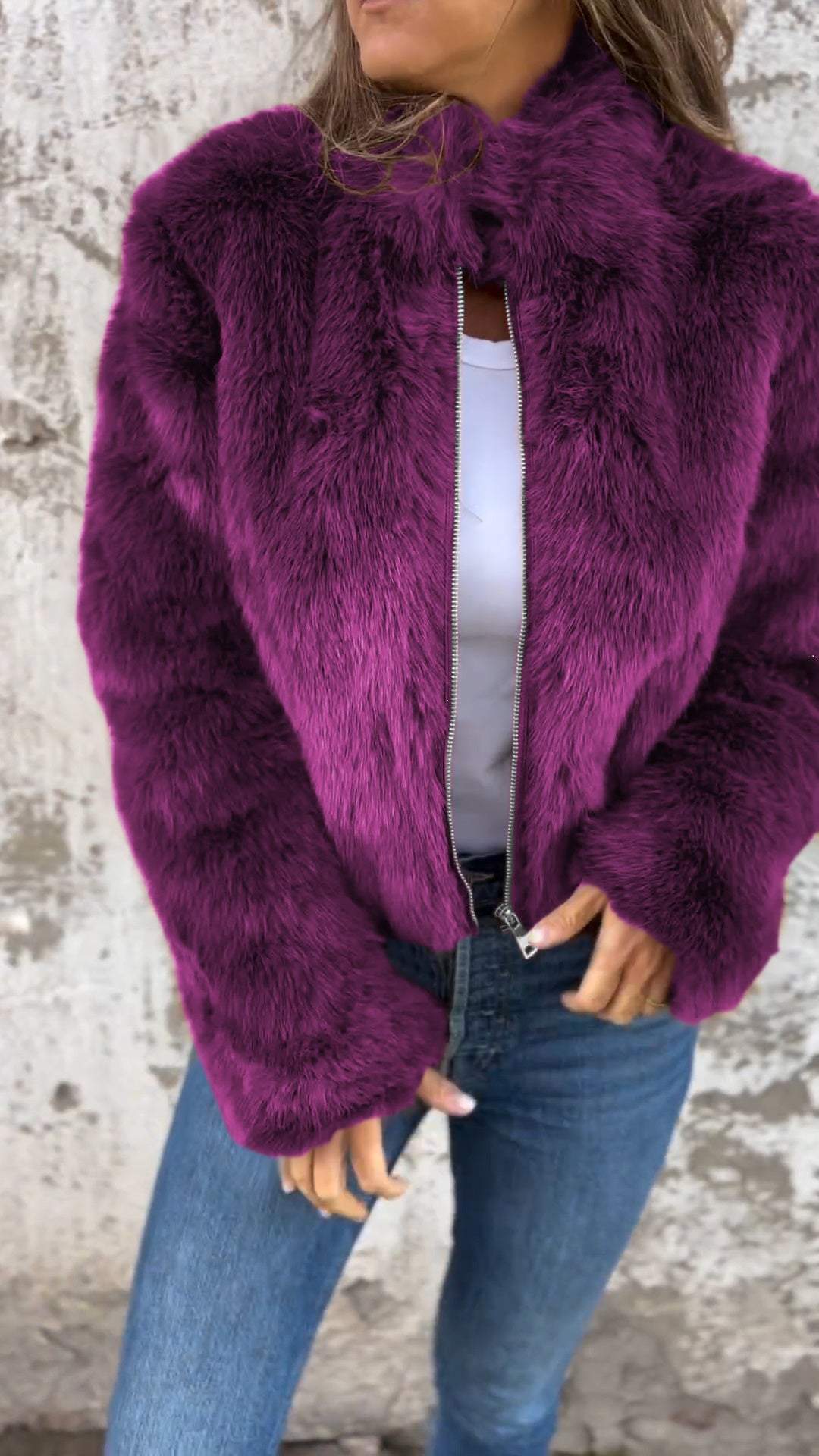 Mercy Faux Fur Jacket – Luxe Winter Glam Look