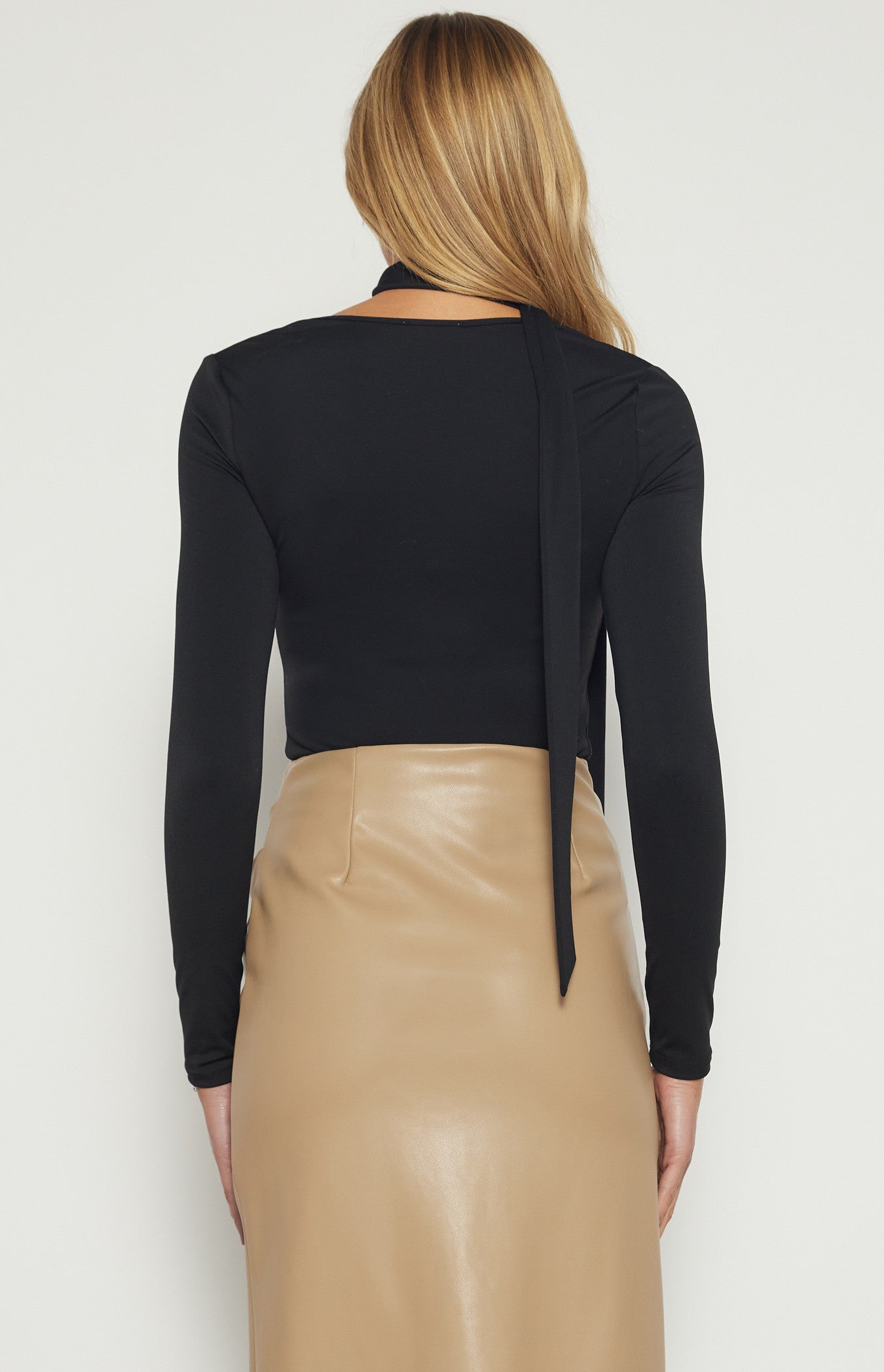 Stretch Jersey Top with Scarf