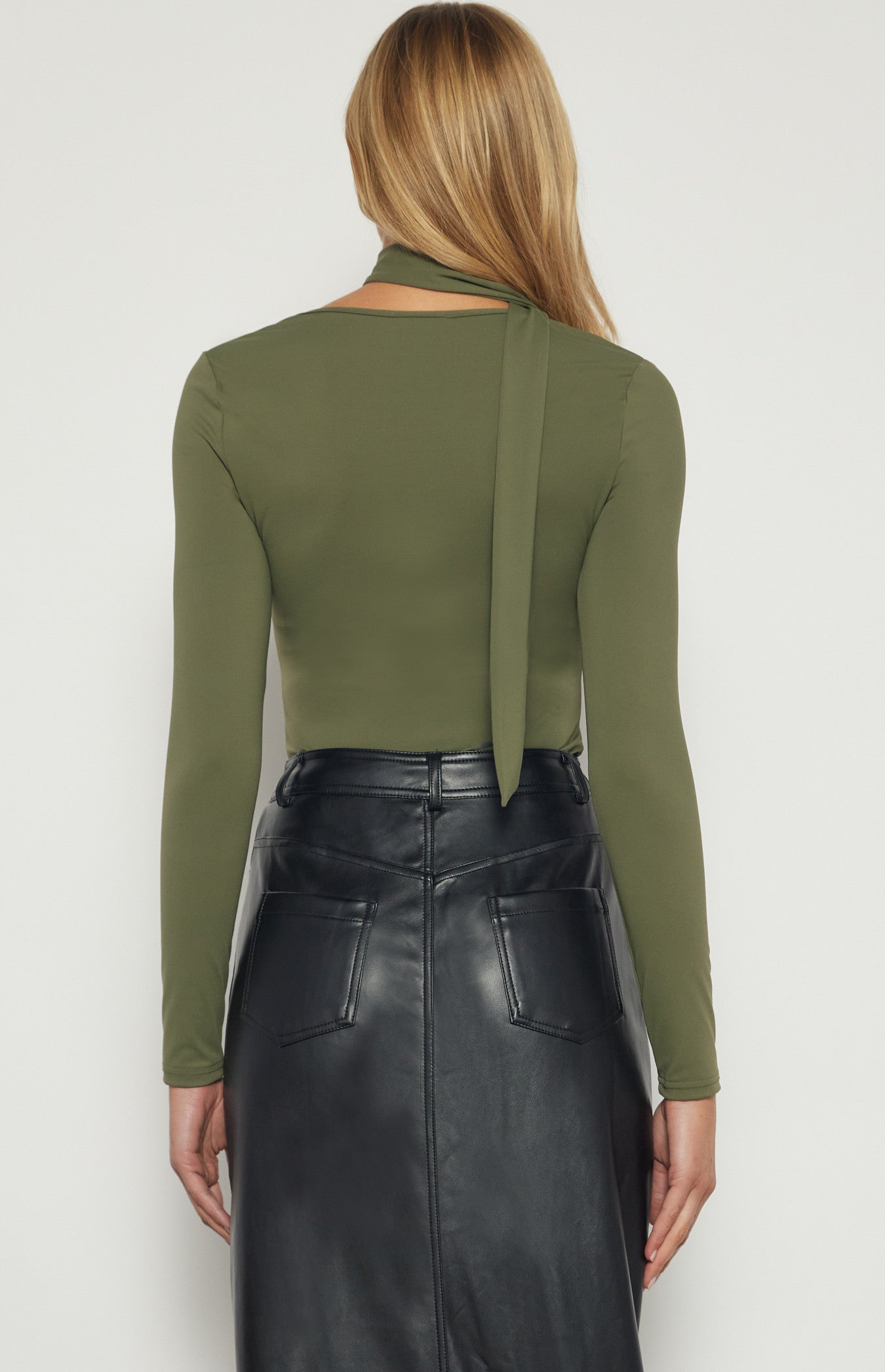 Stretch Jersey Top with Scarf