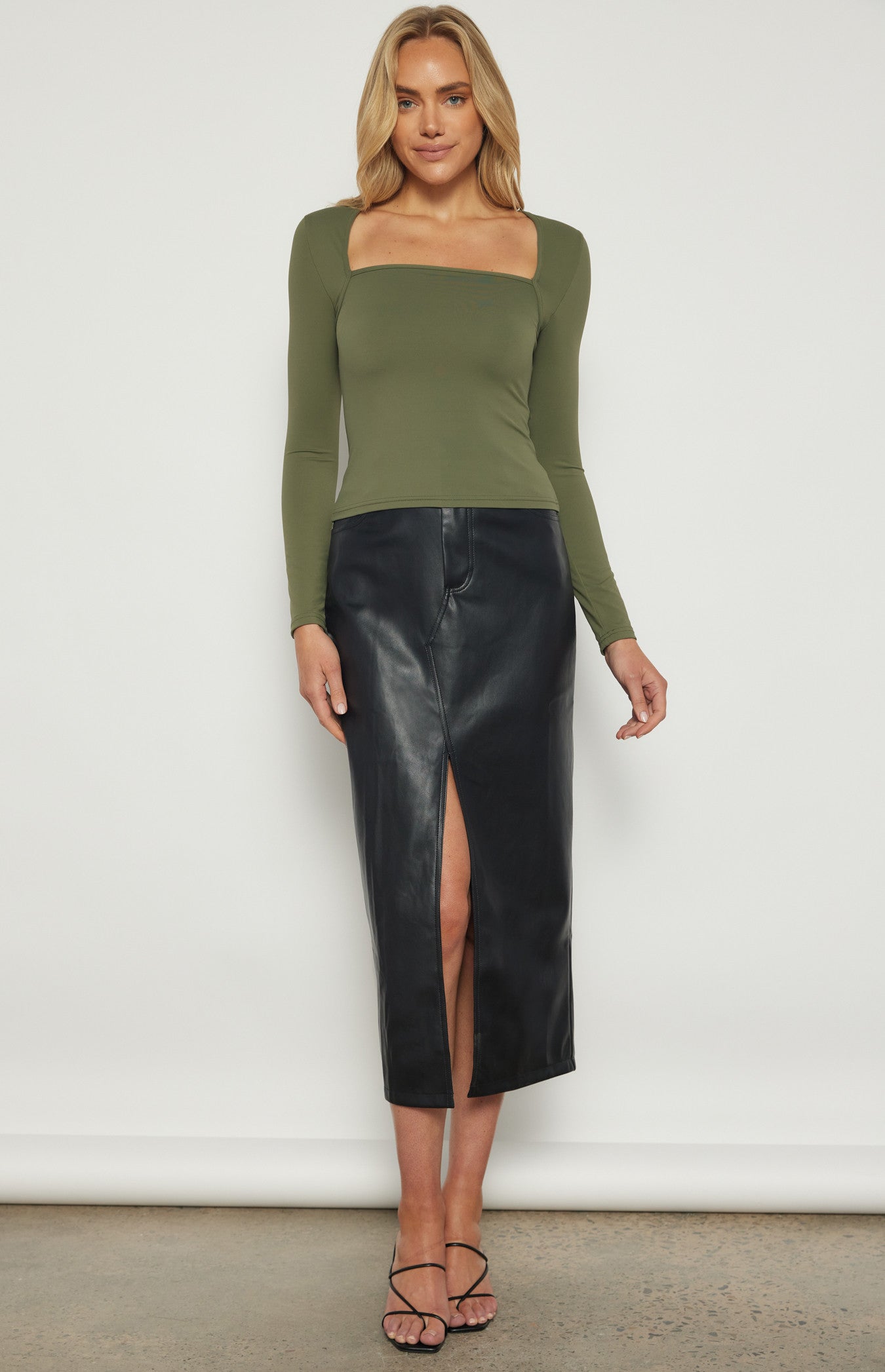Stretch Jersey Top with Scarf