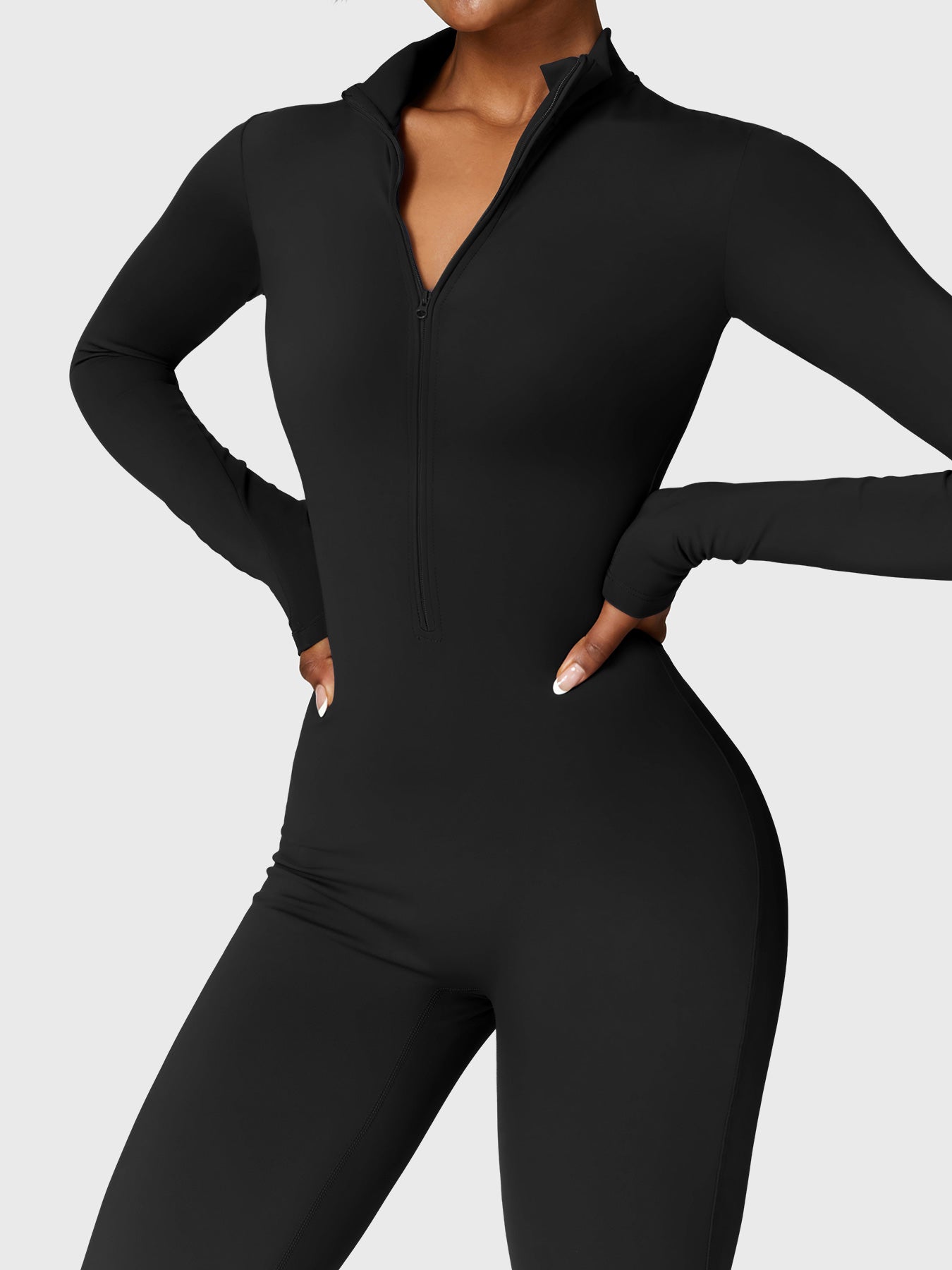 Icons Fleece Long Sleeve Zipper Jumpsuit