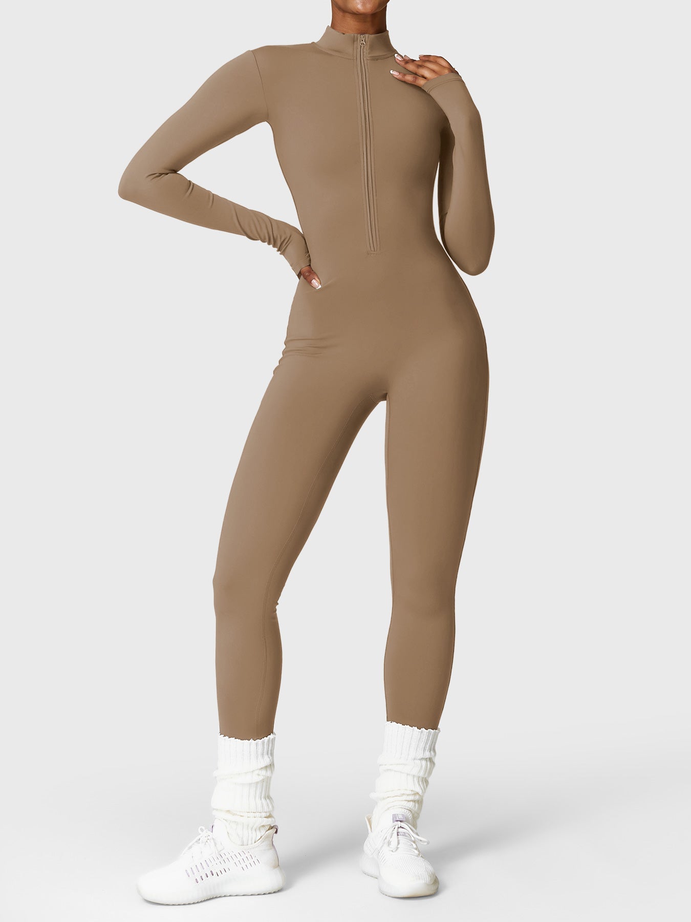 Icons Fleece Long Sleeve Zipper Jumpsuit