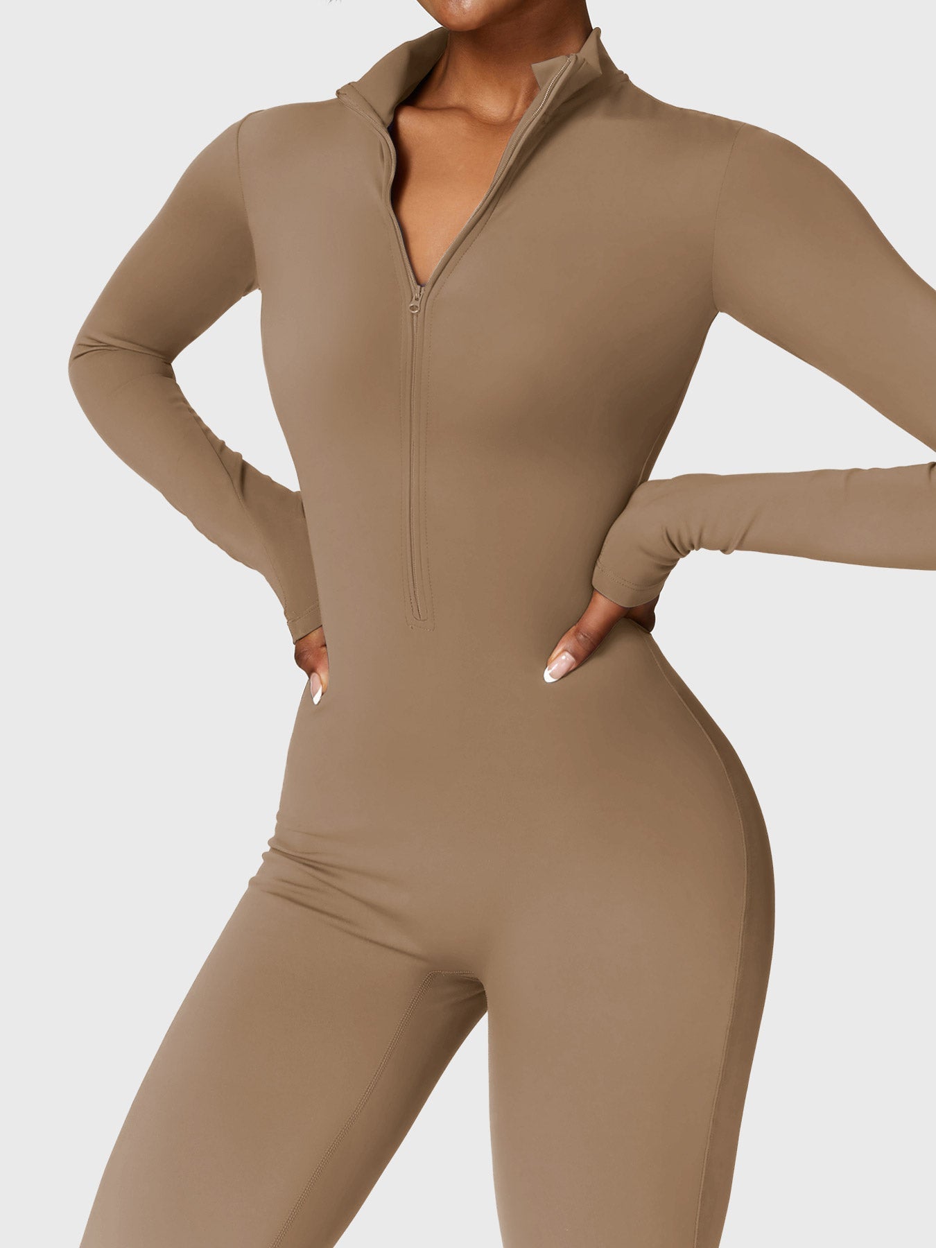 Icons Fleece Long Sleeve Zipper Jumpsuit