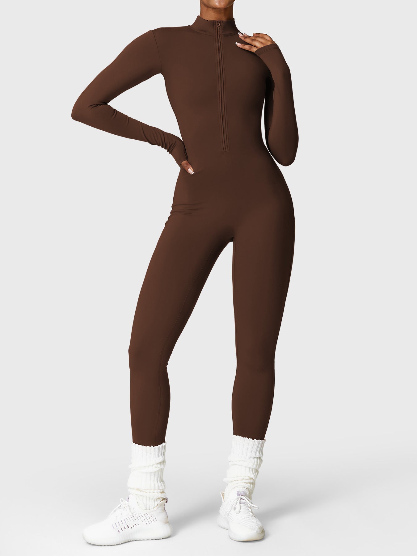 Icons Fleece Long Sleeve Zipper Jumpsuit