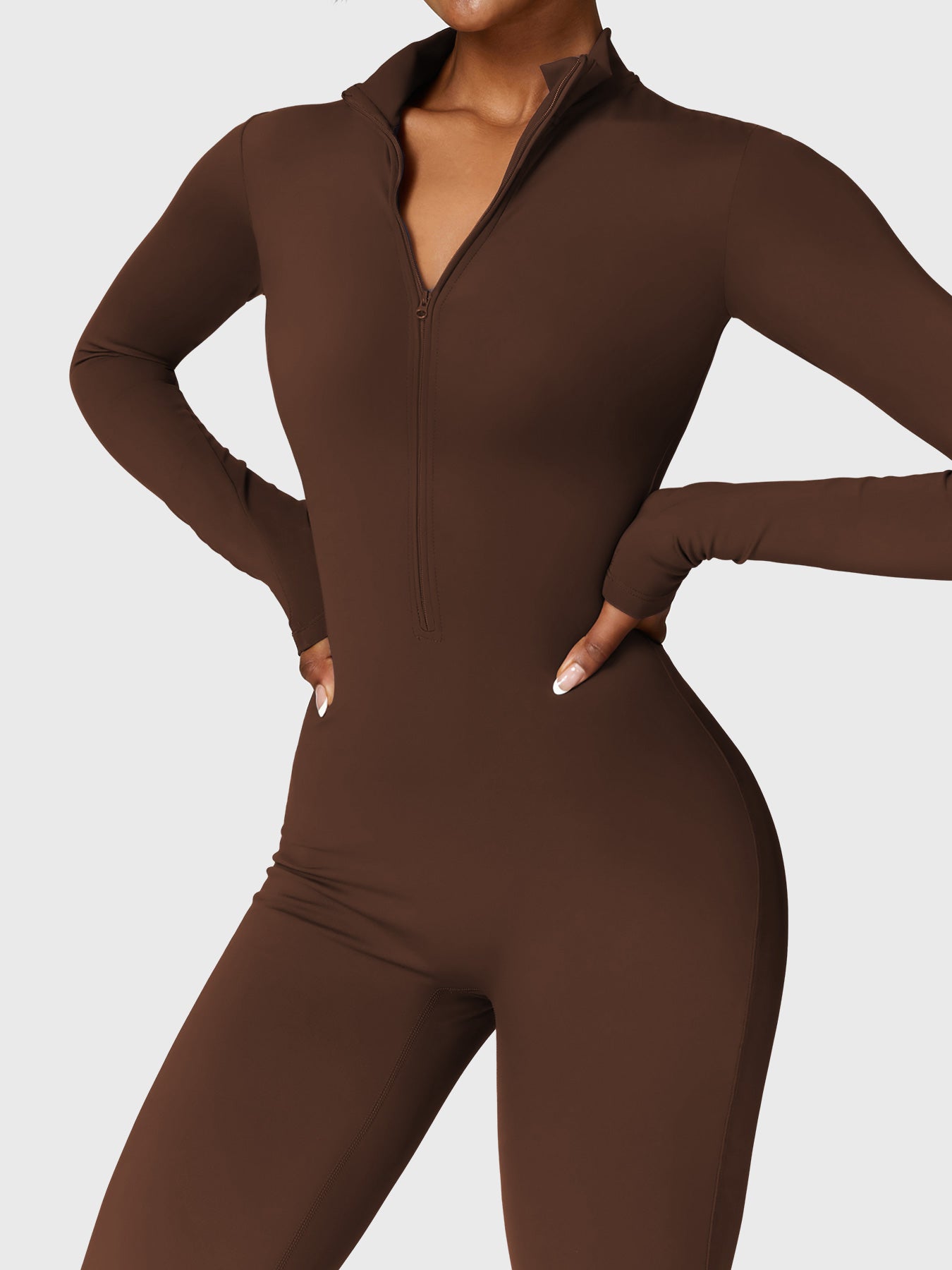 Icons Fleece Long Sleeve Zipper Jumpsuit