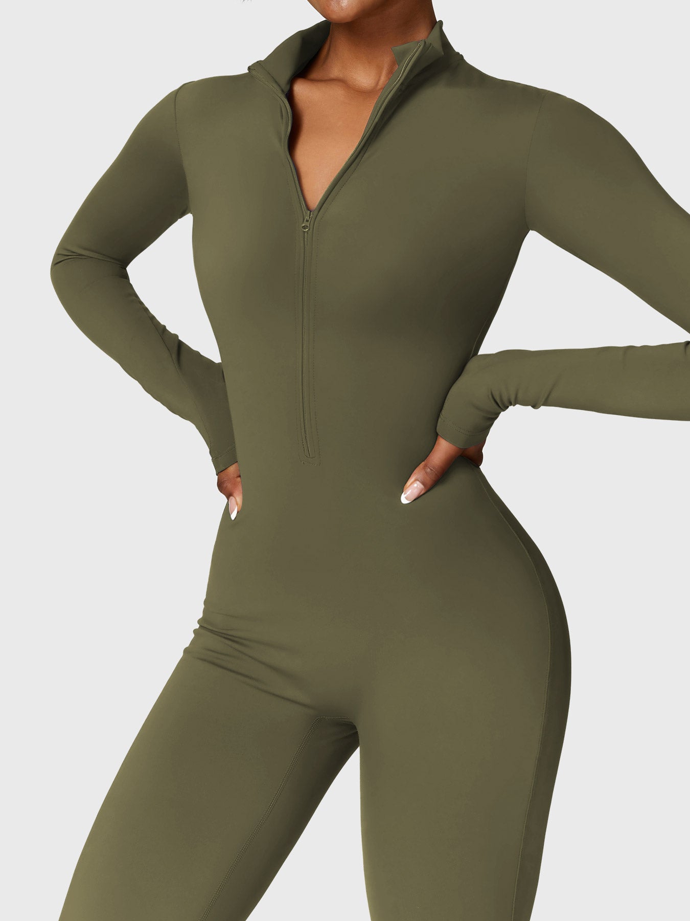 Icons Fleece Long Sleeve Zipper Jumpsuit