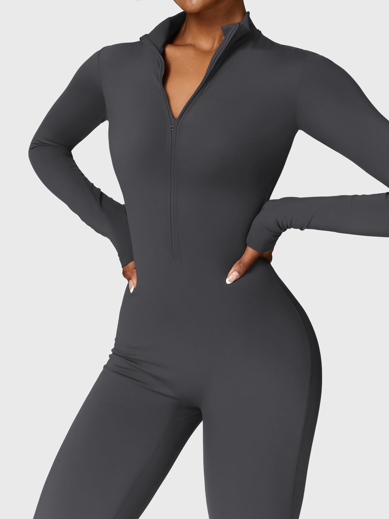 Icons Fleece Long Sleeve Zipper Jumpsuit