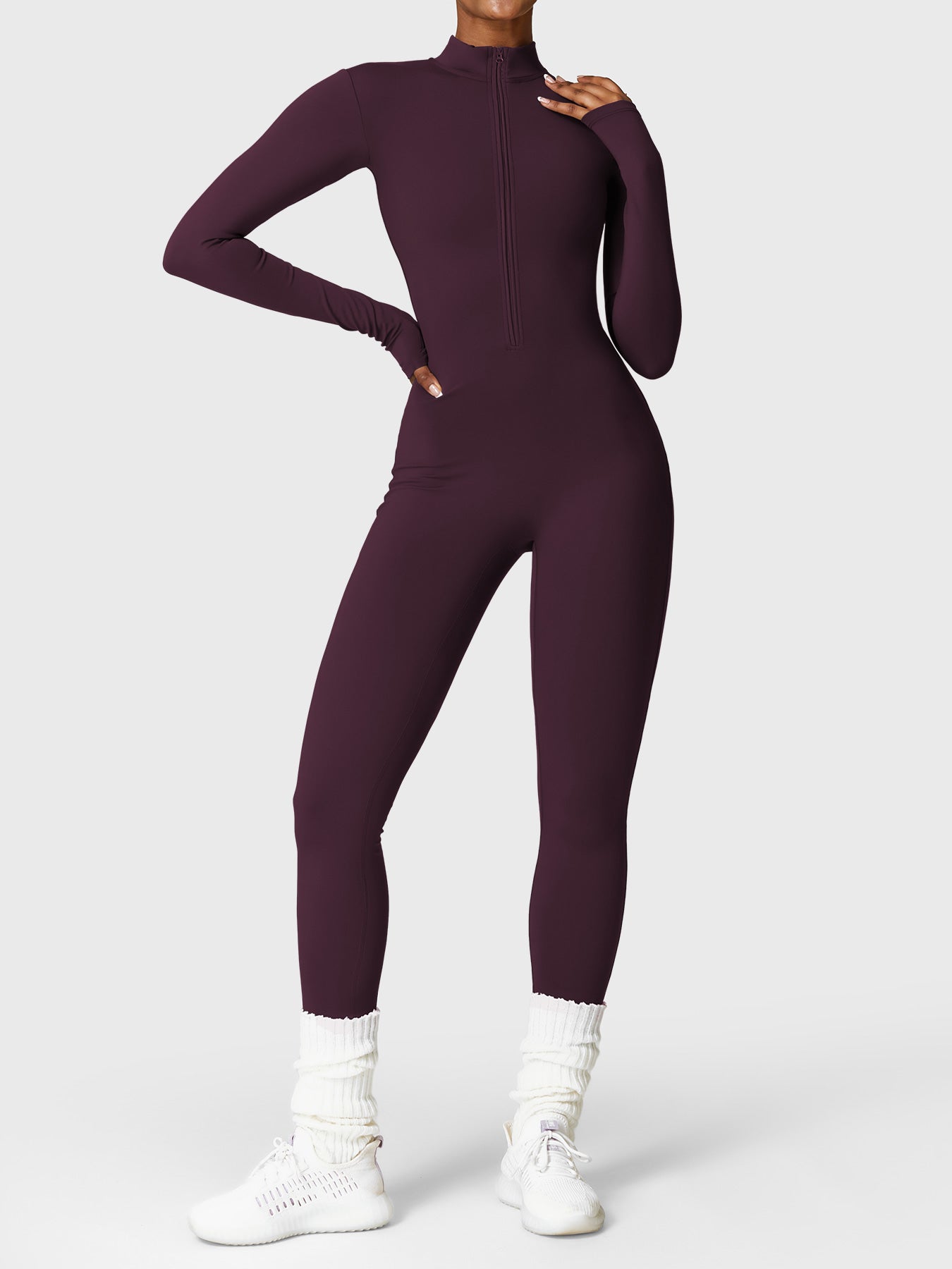 Icons Fleece Long Sleeve Zipper Jumpsuit