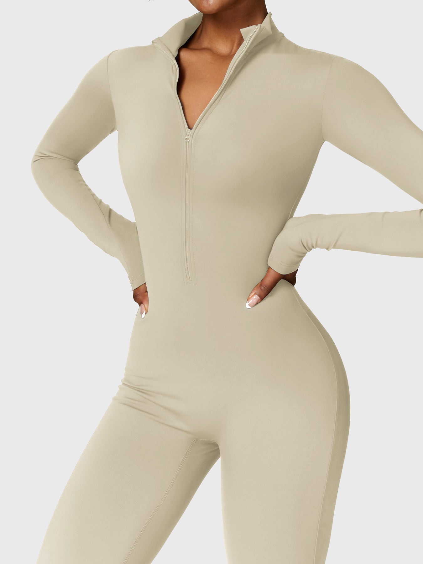 Icons Fleece Long Sleeve Zipper Jumpsuit