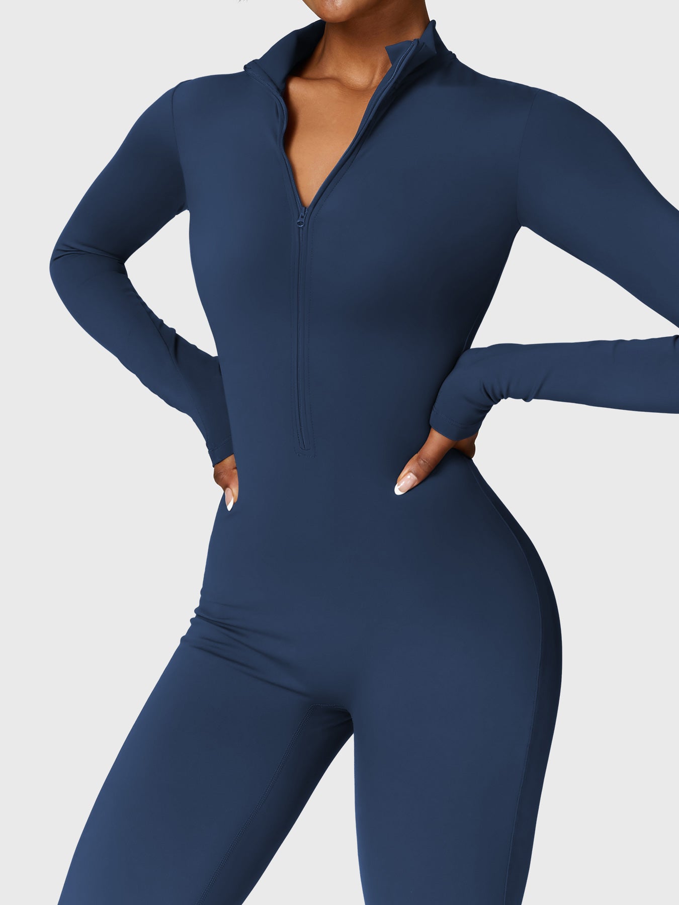 Icons Fleece Long Sleeve Zipper Jumpsuit