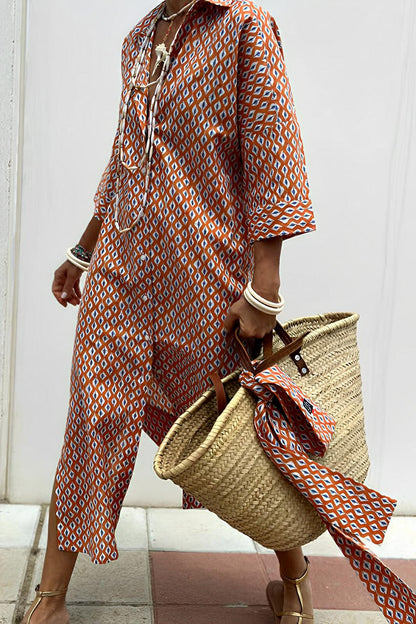 Lace-Up Striped Shirt Dress – Effortless Elegance