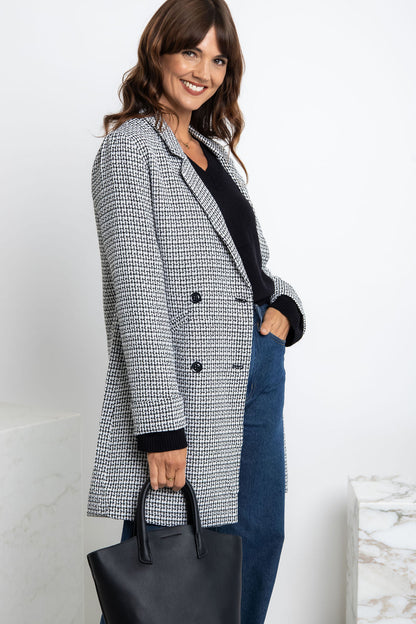 Valentina Coat - Black and White