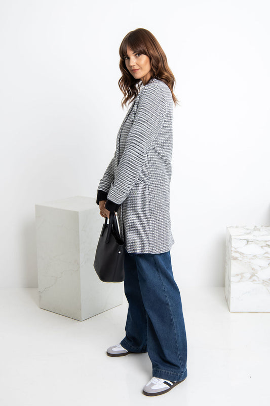 Valentina Coat - Black and White