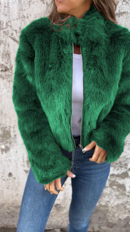 Mercy Faux Fur Jacket – Luxe Winter Glam Look