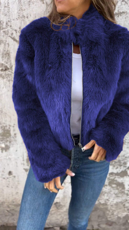 Mercy Faux Fur Jacket – Luxe Winter Glam Look