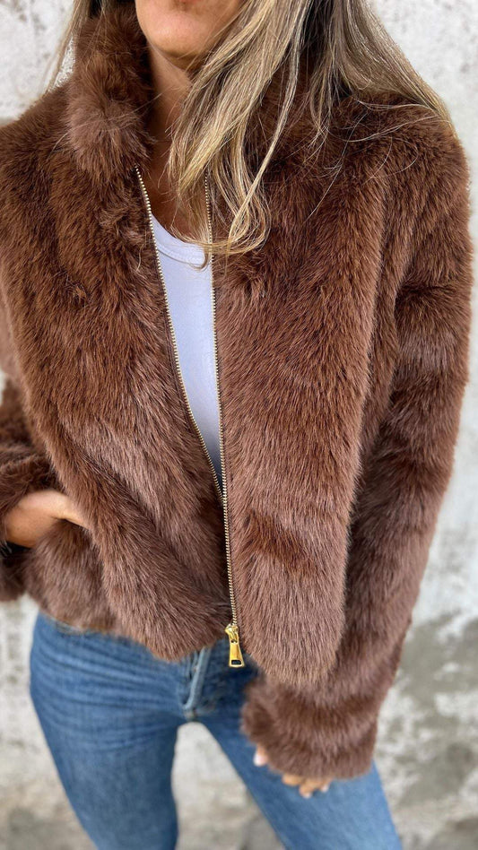 Mercy Faux Fur Jacket – Luxe Winter Glam Look