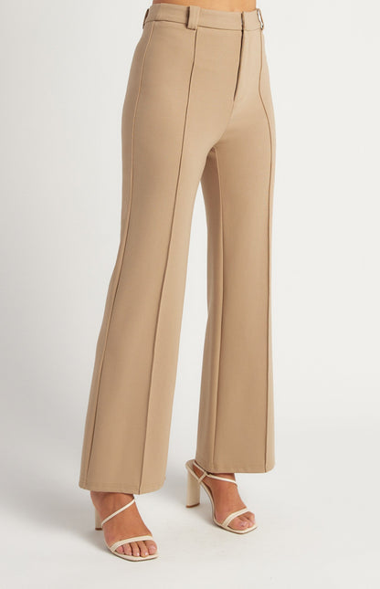 Stretch Fabric Front Seam Detail Pants