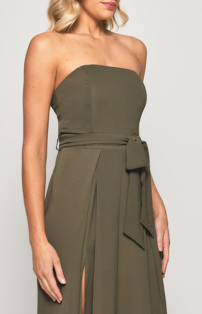Split Leg Waist Jumpsuit