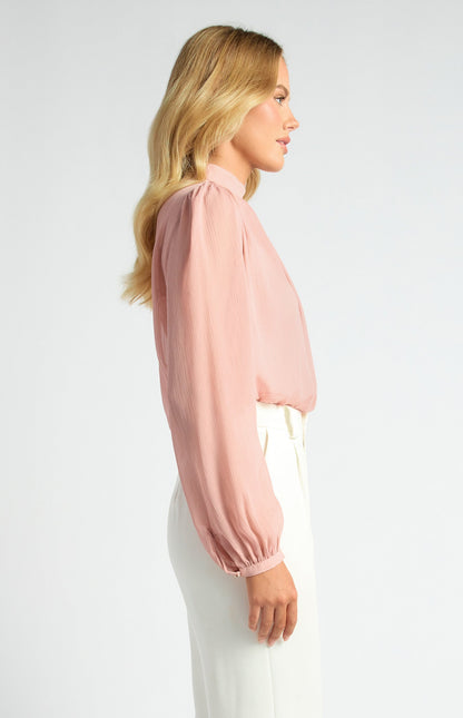 High Neck Chiffon Top with Separate Cami