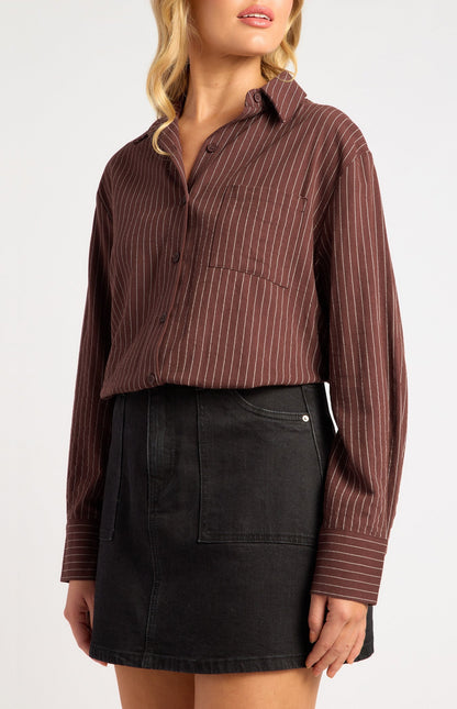 Pin Stripe Button-Up Shirt