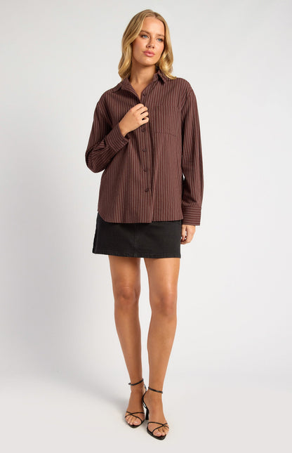 Pin Stripe Button-Up Shirt