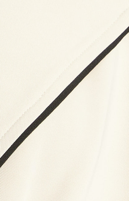 Contrast Binding Longline Trench Coat