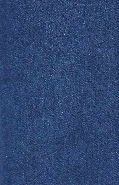 Long Line Denim Coat with Patch Pocket