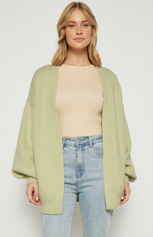 Oversized Bubble Sleeve Cardigan