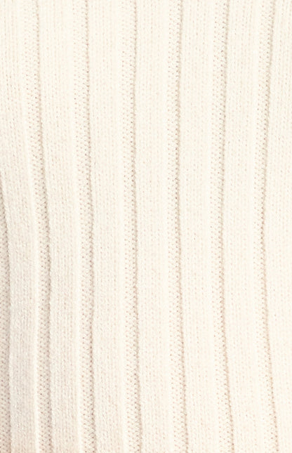 V-Neckline Wide Rib Knit Top