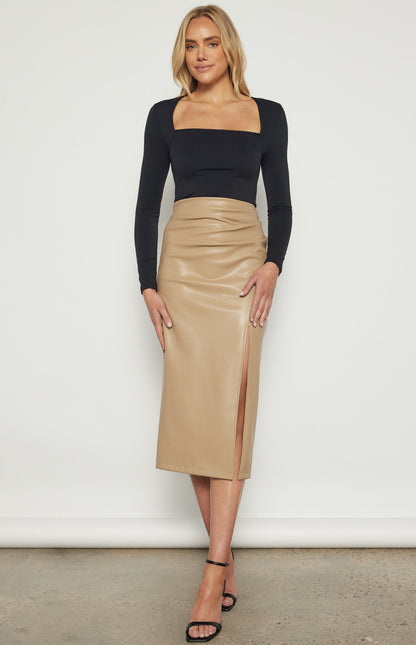 Stretch Jersey Top with Scarf