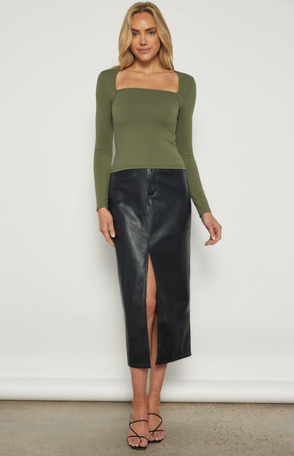 Stretch Jersey Top with Scarf