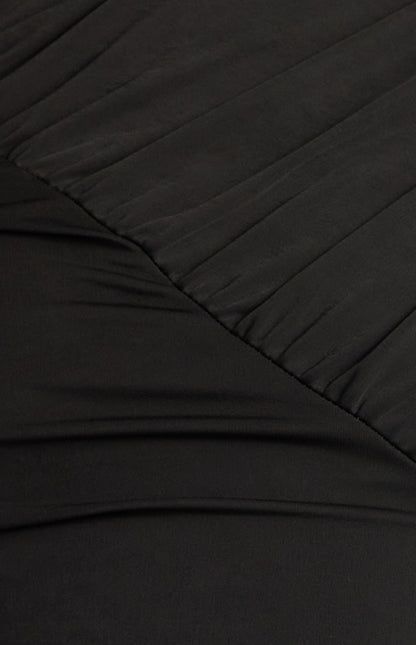 Ruched Line Detail Dressy Jersey Top