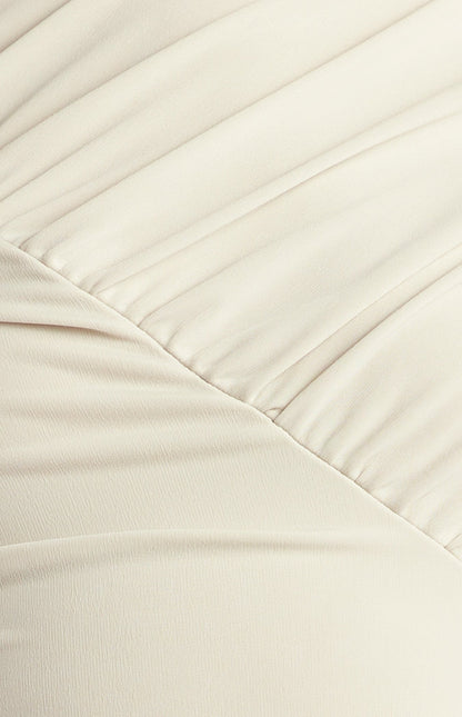 Ruched Line Detail Dressy Jersey Top