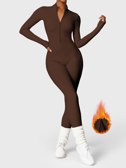 Icons Fleece Long Sleeve Zipper Jumpsuit